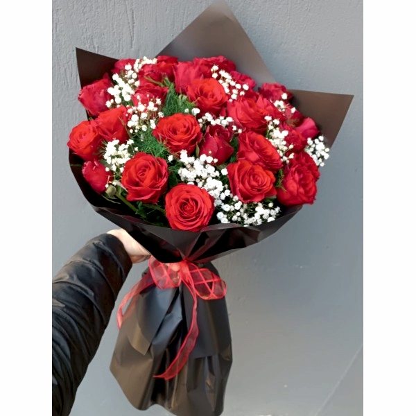 11 Adet Kırmızı Gül Buketi