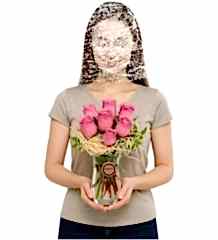 Arrangementt! of 7 Pink Roses